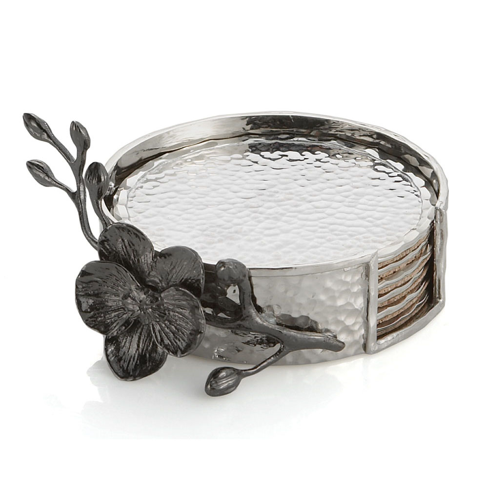 Bougeoirs Michael Aram - Jardin De Monet - Laiton Et Marbre - Doré - Taille Med